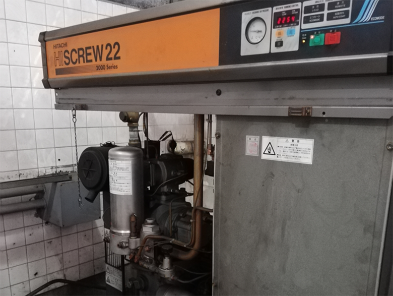 異音がするスクリューコンプレッサーのメンテンナンス